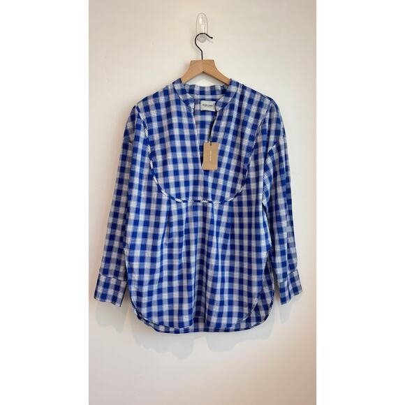 Rachel Comey Tops - Rachel Comey Cala Top Blue Plaid Size 2 NWT